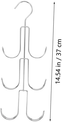 Зеродеко 3 парчиња Организатор за закачалка за шал, ротирачка решетка за складирање, држач за складирање на чанти за плакари за плакари