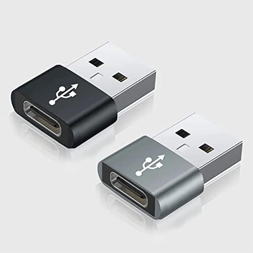USB-C женски до USB машки брз адаптер компатибилен со вашиот Lenovo Zuk Z2 Pro за полнач, синхронизација, OTG уреди како тастатура, глушец, поштенски