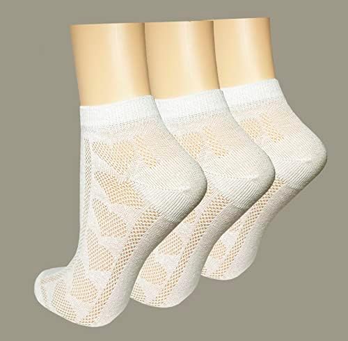 Женски обичен памук чорап, тенки чорапи за ладно глуждот за дишење 3 пара