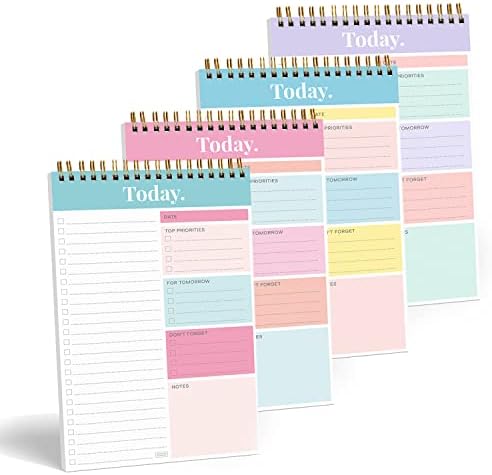 S&O Daily Planner Notepad for продуктивност - 52 страници дневно за да се направи планер - Незадоволен планер и организатор - Дневно да се
