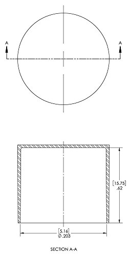 Caplugs Q213RQ1 пластично капаче за ракав за краеви на цевки. SC-213-R, PE-LD, CAP ID .203 Должина .62, црвена боја