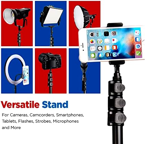 Vidpro ST-90 VentureMaxx Професионални 90-Инчен Прилагодлив Штанд-Лесен Статив Компатибилен Со Камери Камери Паметни Телефони