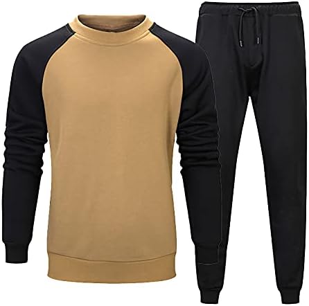 Обична активна облека за мажи во баскувиш 2 парчиња со долги ракави во боја, џемпери со џогирање на спортови за џогирање