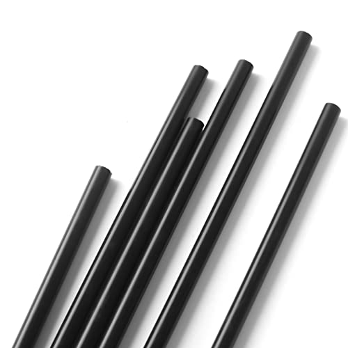 Ацетална кополимер пластична тркалезна делрин шипка 1/4 дијаметар, должина од 12 - црна боја - пакет 6