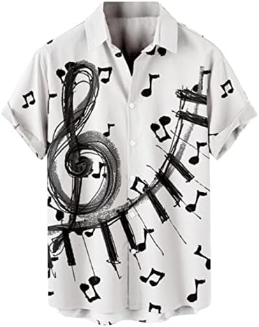 XXBR Хавајски кошули за копче за кратки ракави за мажи надолу Гроздобер смешно графичко опуштено вклопување летово летово летово алоха