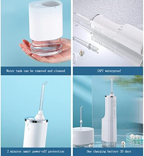 Безжична вода Flosser Professional Professive - Yayisheng Dental Oral Irygator 4 режими Голем капацитет 300 ml резервоар за одвојување, 8