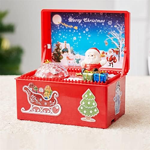 N/A Christmas Music Music Box Прекрасна креативна Декора за Дедо Мраз предводена музичка кутија за забава