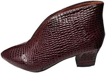 Sinzelimin женски глуждови чизми и чизми мода змија шема бурна потпетица чевли за пети британски стил западен каубојски чизми