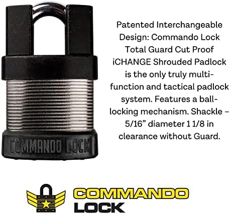 Командо Заклучи го вкупниот чувар Висока безбедност на ICHANGE обвиткан катанец со патентиран, заменлив дизајн, доказ за секач на завртки,
