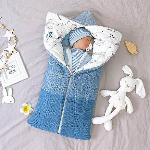 Egmy бебешки лепчиња за ножните шетачи за спиење, за спиење, завиткана зимска торба за бебиња, носена качулка, топло тресено бебе ќебе памук