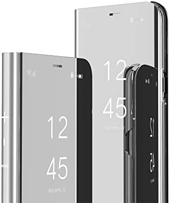 COTDINFOR Компатибилен Со Samsung Galaxy A53 5G Поглед На Огледало Јасен Сјај Кожен Флип Случај Со Kickstand Луксузен Со Штанд