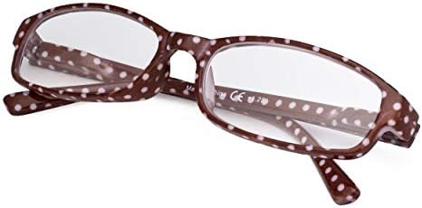 Очила за Очи 4 Пакет Дами Модни Очила За Читање - Точки Дизајнираат Мали Читачи На Леќи за Жени Што Читаат +2.75