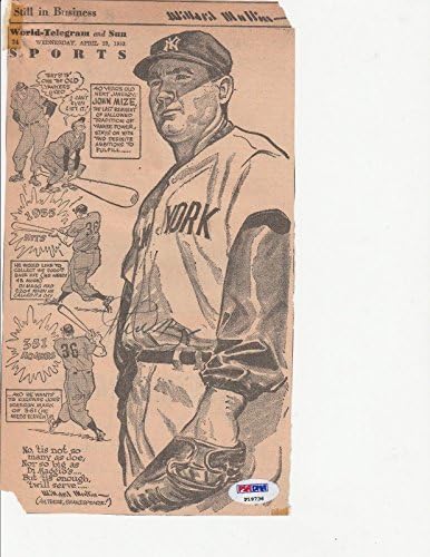Џони Мизе Потпиша Гроздобер Њујорк Јенкис Бејзбол Списание Намалување НА ПСА П19736-Автограм МЛБ Списанија