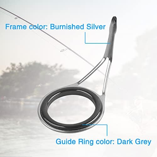 Водич за риболов на шипки за риболов водач за вртење на очите прстени со врвови на шипки, не'рѓосувачки челик мамка за шипка за поправка,