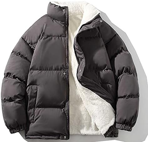 Машки зимски палто моден солиден патент во боја на ветерници за надворешни работи, обична руно, топла јакна за надворешна облека, ветерница