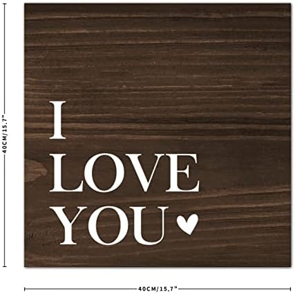 Loveубовта на в Valentубените во Valentубените е четири нозе со зборови од дрво за дома, романтични цитати знак рустикален за спална соба подароци