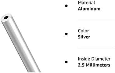 6063 Алуминиумска Тркалезна Цевка, 300мм Должина 12мм Од 5мм Внатрешна Диа Беспрекорна Алуминиумска Права Цевка Сребро 12, 0ммх3, 5мм