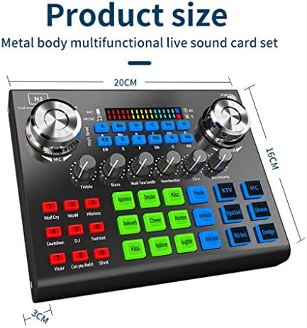 WIONC микрофон звучна картичка за картички кондензатор микрофон Телефон компјутер пеење игра за снимање студио за снимање микрофон