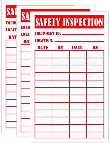 Врвна ознака за безбедност на етикетата за спречување на несреќи, 5x3 инчи проверка за запишување налепници за превентивно одржување на