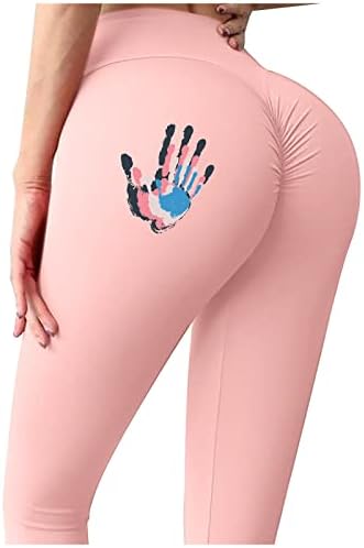 Најнови печатени жени хеланки со висока половината јога панталони против целулит задник Подигнување на стомакот Контрола мека салата