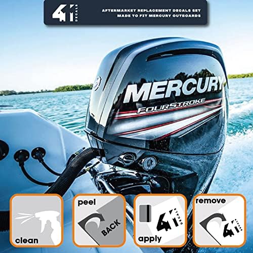 Mercury Outboards 250 Optimax Blue Outboard Decal Decal Decal Set
