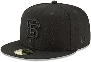 59 петок капа МЛБ Основни гиганти во Сан Франциско гиганти црно/црно вградено капаче за бејзбол