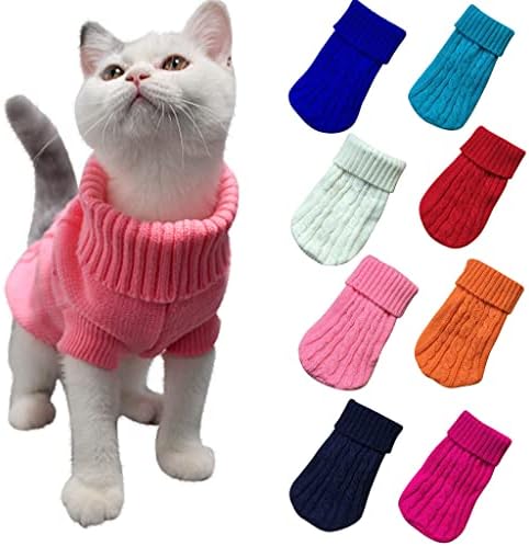 Џемпери за миленичиња кучиња зимска облека за миленичиња за мали кучиња топла облека со џемпер облека за облека за мачки волнена мека маица