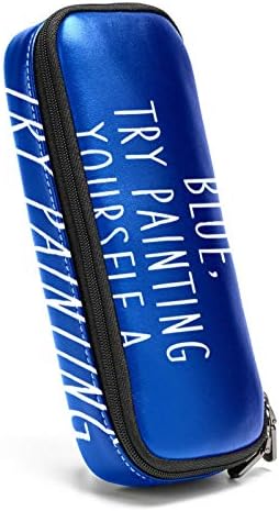 Инспиративни цитати сина кожа молив со моливчиња со пенкало со двоен патент канцелариски торби за чување торба за училишна работа за момчиња