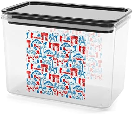 Контејнер За Складирање Храна Во Стилот На Франција Пластични Проѕирни Кутии За Складирање Со Капак За Заптивка