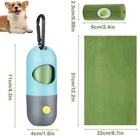 Совршена Љубов 2 Пакет Куче Измет Кеси Диспензерот Со Предводена Фенерче-Миленичиња Отпад Раце Слободен Држач За Торба За Поводник, Куче Тенџере