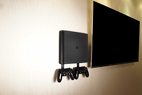 Vimount 2pcs метал wallид држач за монтирање компатибилен со контролорите на PlayStation 4 PS4 во бела боја