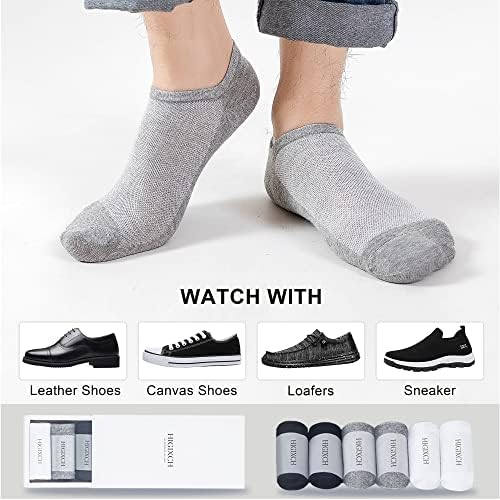 Хигикш Не Шоу Мажи Чорапи Ниско Намалување Нелизгачки Памук Невидлив Чорап 6 Пара