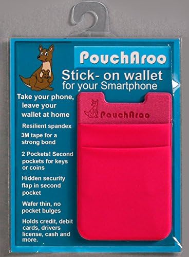 DreamTex Home Poucharoo Stick-On Wallet за паметен телефон, топла розова