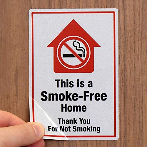 SmartSign Ова е налепници за дома без чад, ви благодарам што не пушите решенија | Пакет од 3 на пр