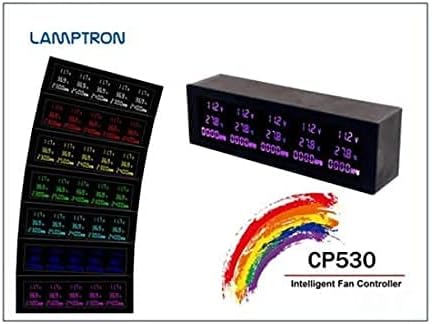 Lamptron CP530 Интелигентен Автоматски Контролер На Вентилаторот со ЛЦД Дисплеј Со Променлива Боја