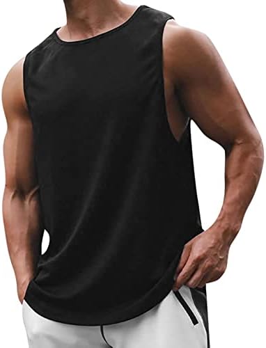 XXBR резервоарот за мажите за спортски летни тренинзи резервоарот врвот брзо сушење мускулна кошула со должина на фитнес кошула без ракави