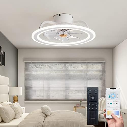 Ekiznsn fansубители на двојни тавани 20 '' модерна светлина на вентилаторот на таванот + 52 '' вентилатор на таванот на отворено дрво,