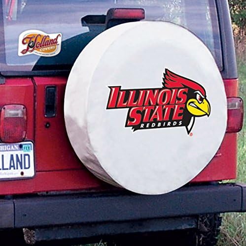 Holland Bar Stool Co. Illinois State Redbirds Hbs бел винил опремена со капакот на гуми за автомобили