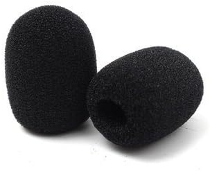 10 парчиња микрофон слушалки за слушалки на ветробранот на ветробранот со црна микрофонска обвивка