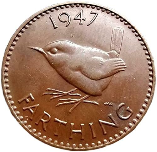 Робин Британски 1 француски Нов Зеланд Монета 1939-1950 20мм Дијаметар Бакар Монета Џорџ VI Осмо Одделение