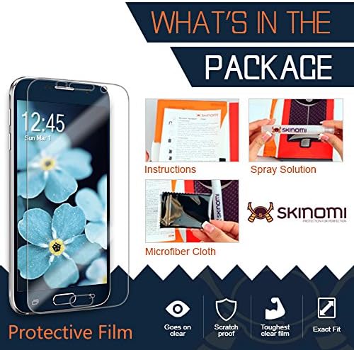 Заштитник на екранот Skinomi компатибилен со Garmin Forerunner 645 Clear Techskin TPU Anti-Bubbule HD HD филм