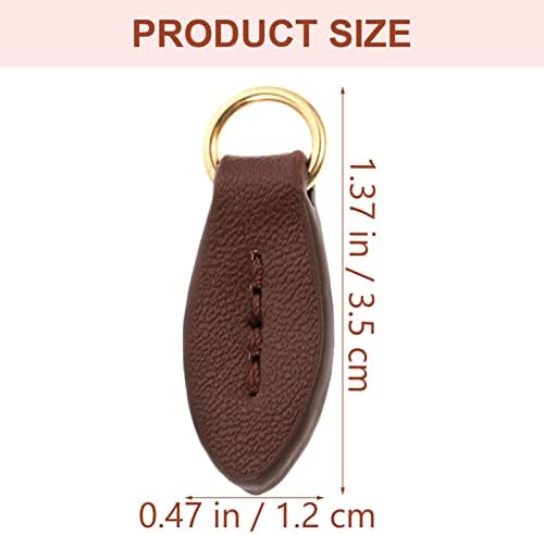 Supvox кожен патент глави, кожен лисја од лисја, 5 парчиња кафеава чанта за чанти за чанти за чистење чанти за чанти