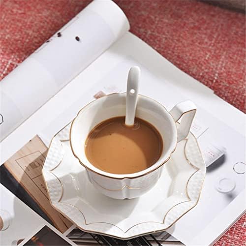 WJCCY Керамичка Чаша И Чинија Кафе Шолја Постави Европски Еднобојни Британски Попладне Чај Чаша Сет Кафе Чаша Кригла (Боја : Б, Големина