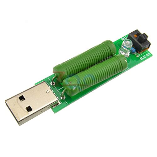 USB мини празнење на интерфејс за оптоварување на оптоварување 2A/1A со прекинувач 1А зелена LED 2A црвен LED модул за тестирање