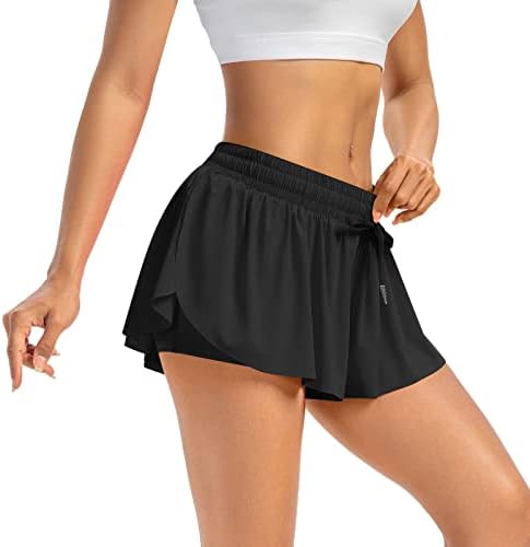 Левичарски проточни шорцеви за женски салата јога атлетска тренингот што работи тениски здолништа Спандекс симпатична облека случајно лето