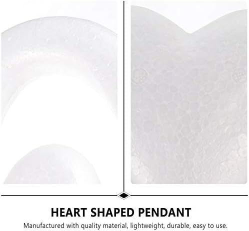 Амосфун стиропор од пена венец срце занаети цветни венци формираат прстен облици срца -2pcs diy форма на срцев облик на пена мувла во форма