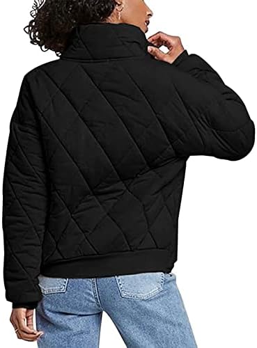 Топли јакни за женски 2023 година, жени зимска лесна лесна јакна стојат повеќебојни палто со патент со џебови со џебови