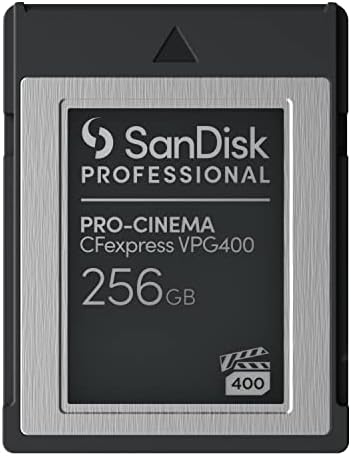 Sandisk Pro-CINEMA CFexpress VPG400 Тип Б-Камера Картичка Со Високи Перформанси-SDPCVN4-256G-Gnann, Црна