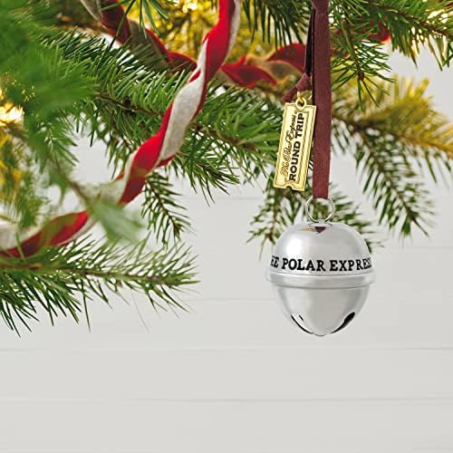 Hallmark Keepsake Божиќниот украс 2022 година, Sleegвончето за санки на Полар Експрес Дедо Мраз, метал