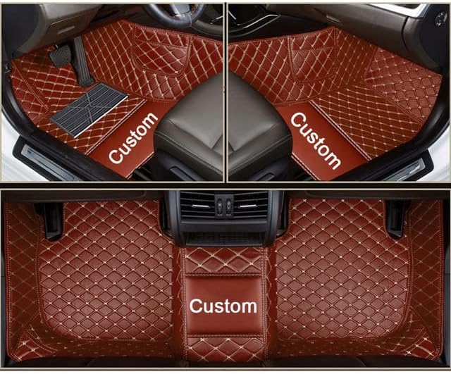 Sucroddy Custom Car Clone Mats за 95% Sedan SUV Sports, нелизгачки кожни подни облоги на сите временски автомобили целосна заштита